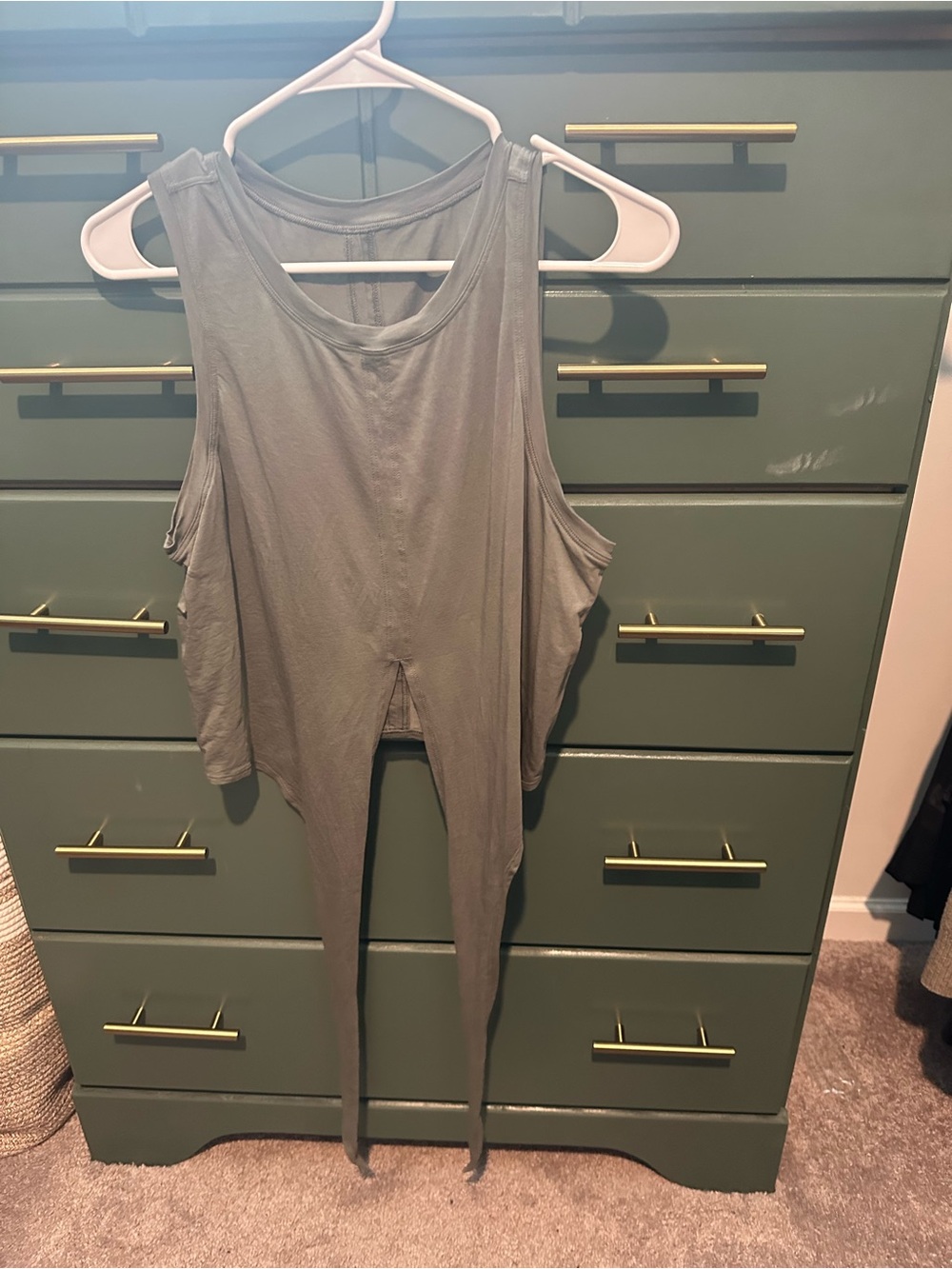 lululemon athletica Olive Green Sleeveless Tie-Front Tank